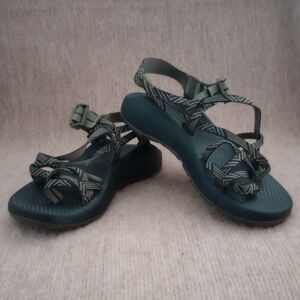 Chaco Women's Performance Footwear Sandals, Black/Green, Size 6, Style J106574